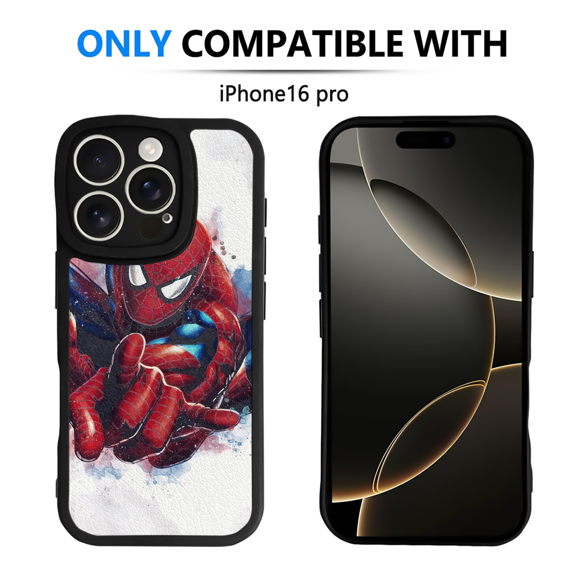 Spider Man スパイダーマン 【iPhone 16シリーズ対応】シリコンスマホケース（レザー調） 材質：シリコン